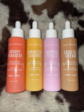 Spa Scentials Hydrating Body Perfume Oil (4 Pack)